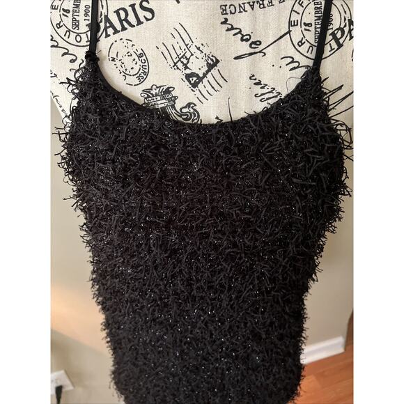 Reserved Fringe Mini Dress Black Size Small - Picture 4 of 6